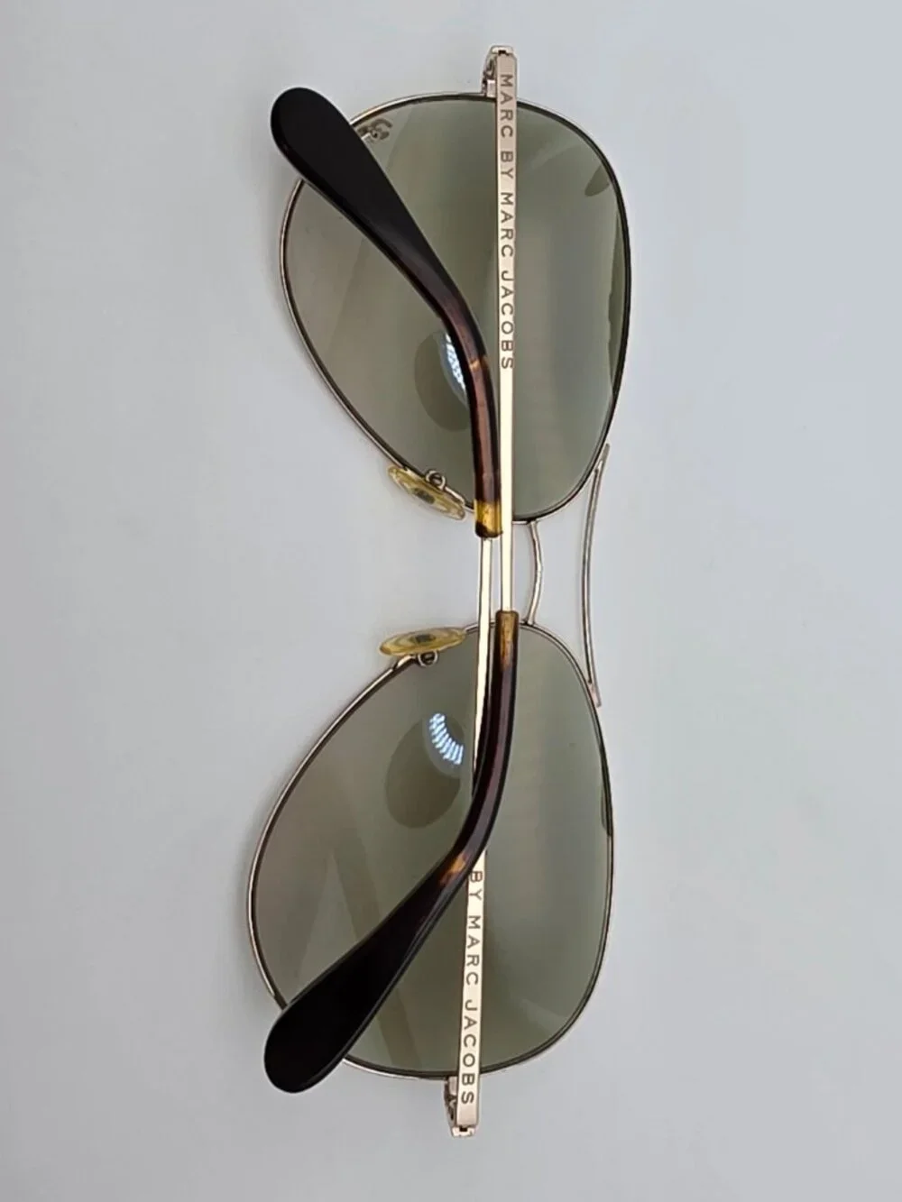 Marc Jacobs MMJ050/S 0J5GIS Gold Frame Green Gradient Lens Aviator Sunglasses